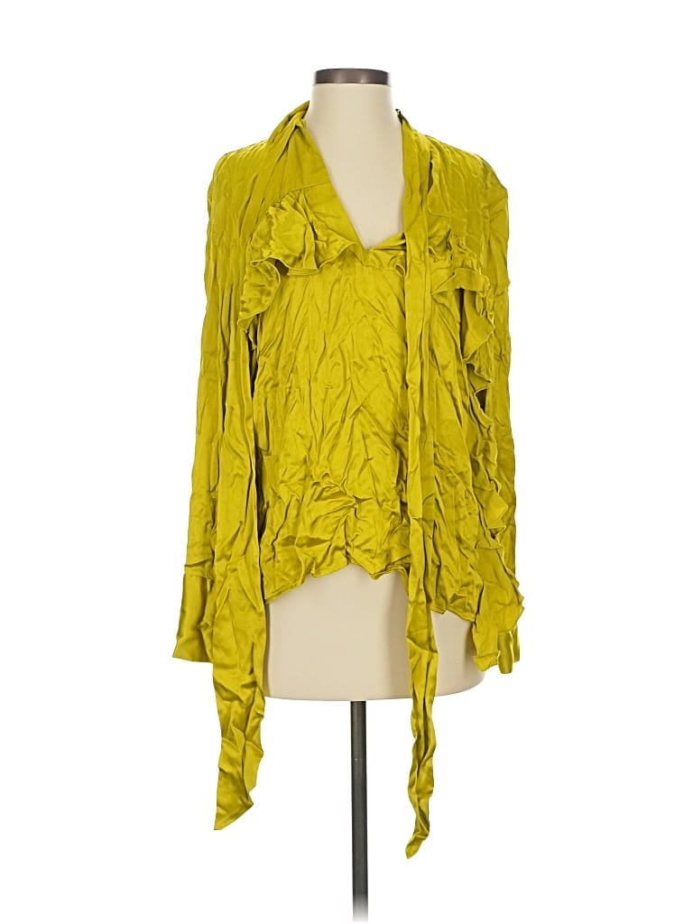 Zara 3/4 Sleeve Blouse In Green