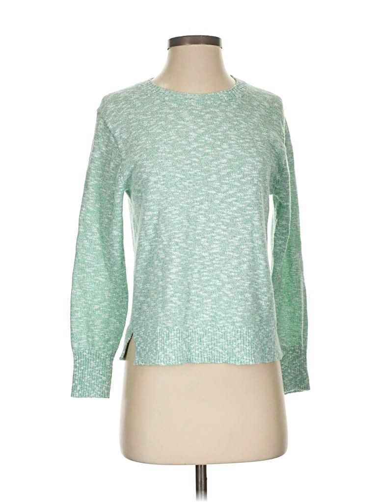 Pre-owned J.crew Factory Store Pullover Sweater In Green