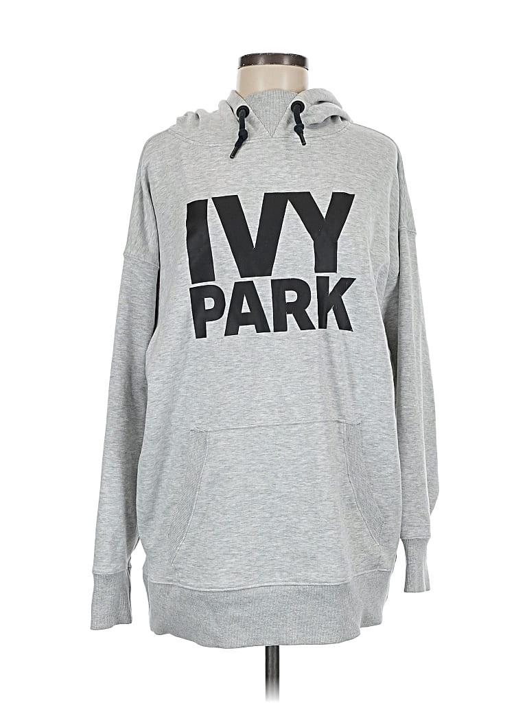 Pre-owned Ivy Park Pullover Hoodie In Gray