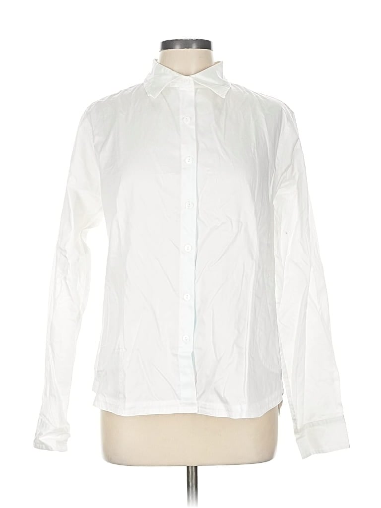 Pre-owned Assorted Brands Long Sleeve Button Down Shirt In White