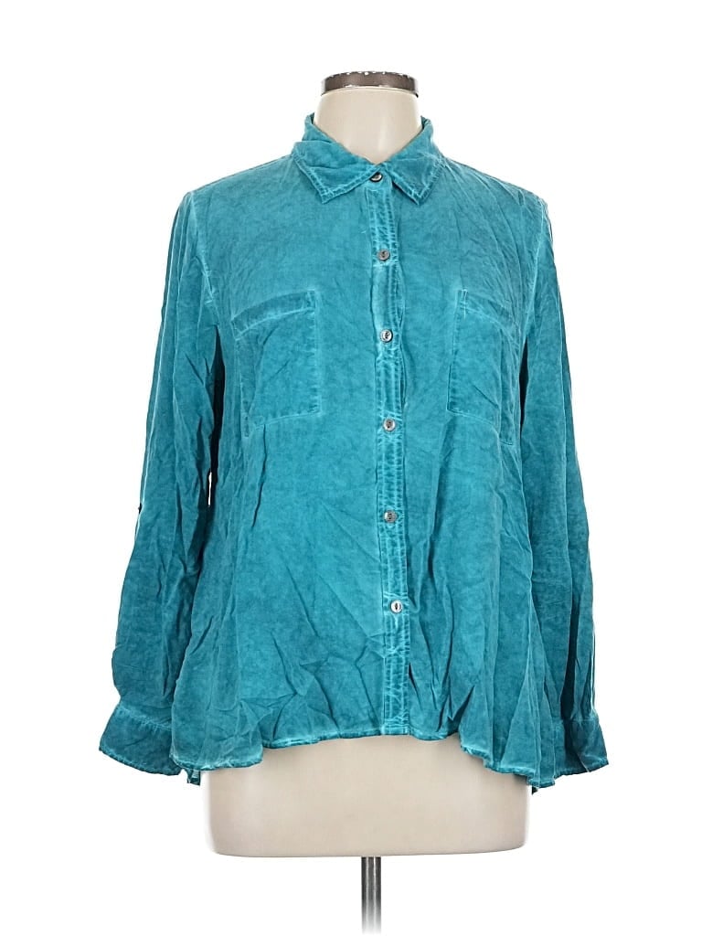 Pre-owned Style & Co Long Sleeve Blouse In Blue