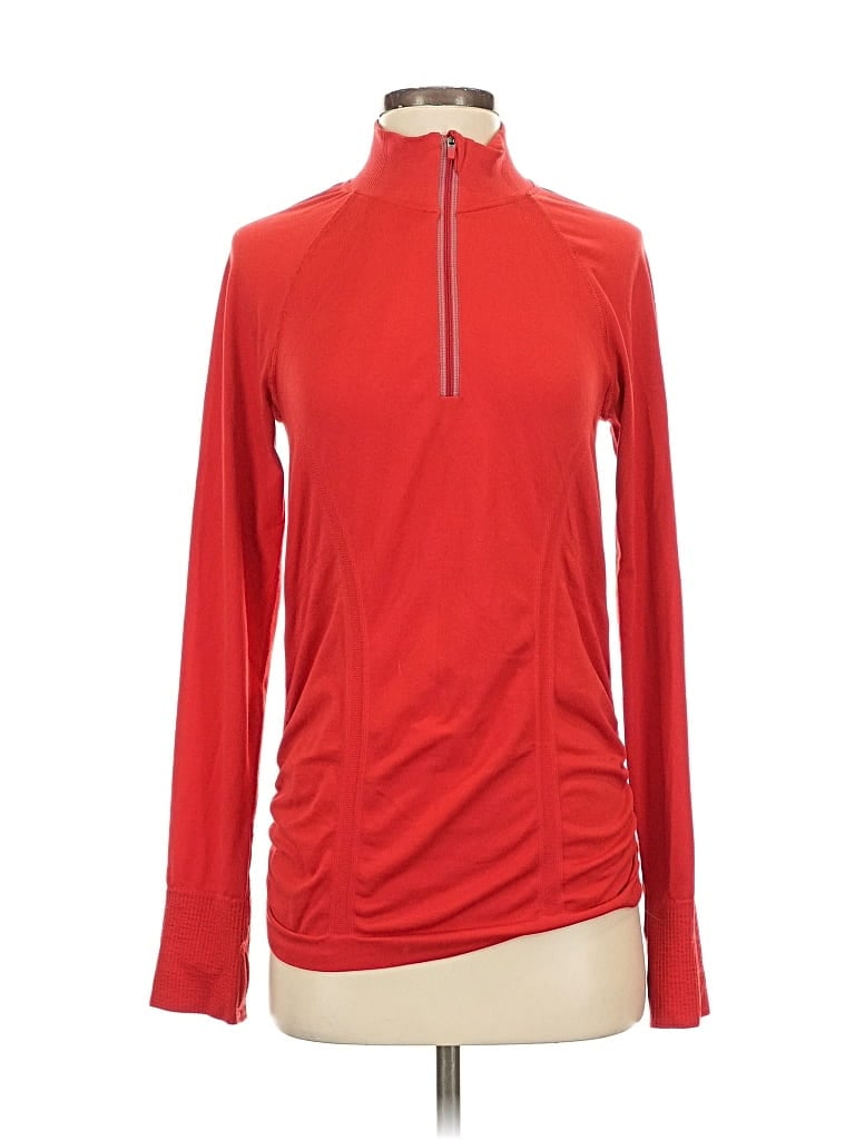 Pre-owned Athleta Fleece Jacket In Red