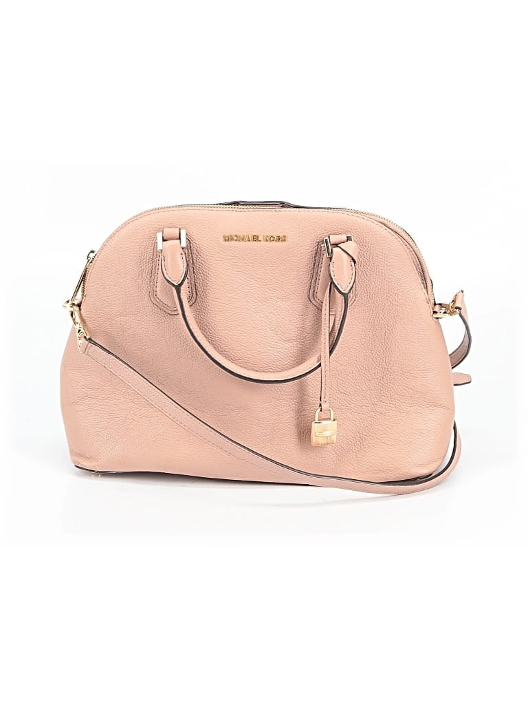 Pre-owned Michael Michael Kors Leather Satchel In Pink