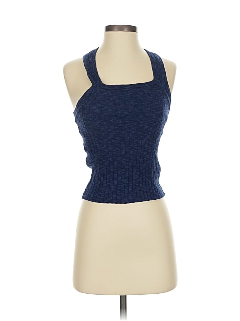 Pre-owned Pilcro Tank Top Blue Halter Neckline Tops