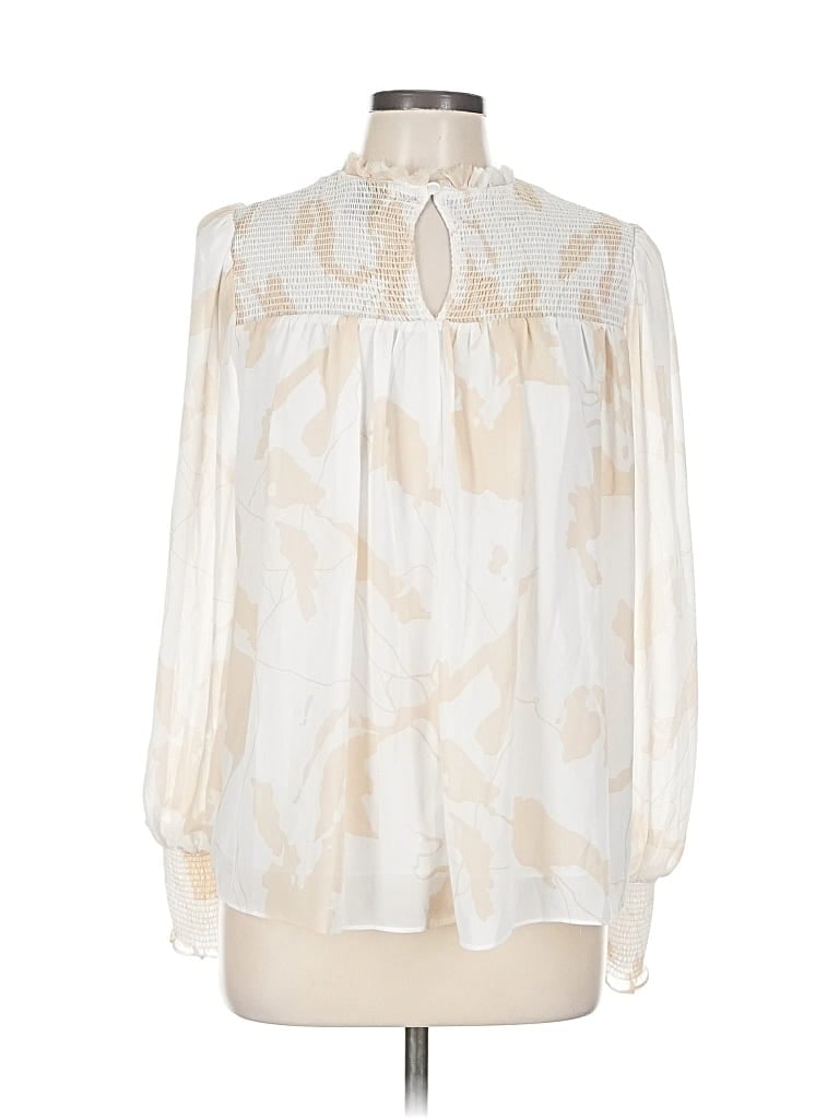 Pre-owned Elie Tahari Long Sleeve Blouse In White