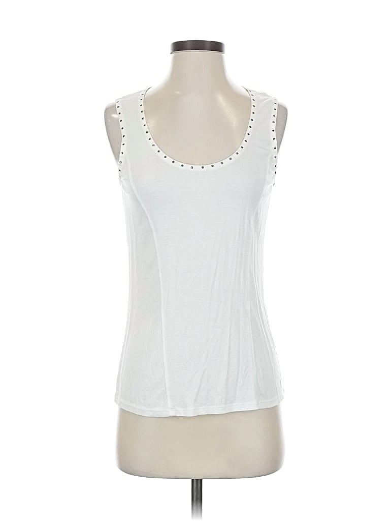 Click to view more detailed imagery on our partner's website Pre-owned Lola And Sophie Sleeveless Top White Sweetheart Neckline Tops