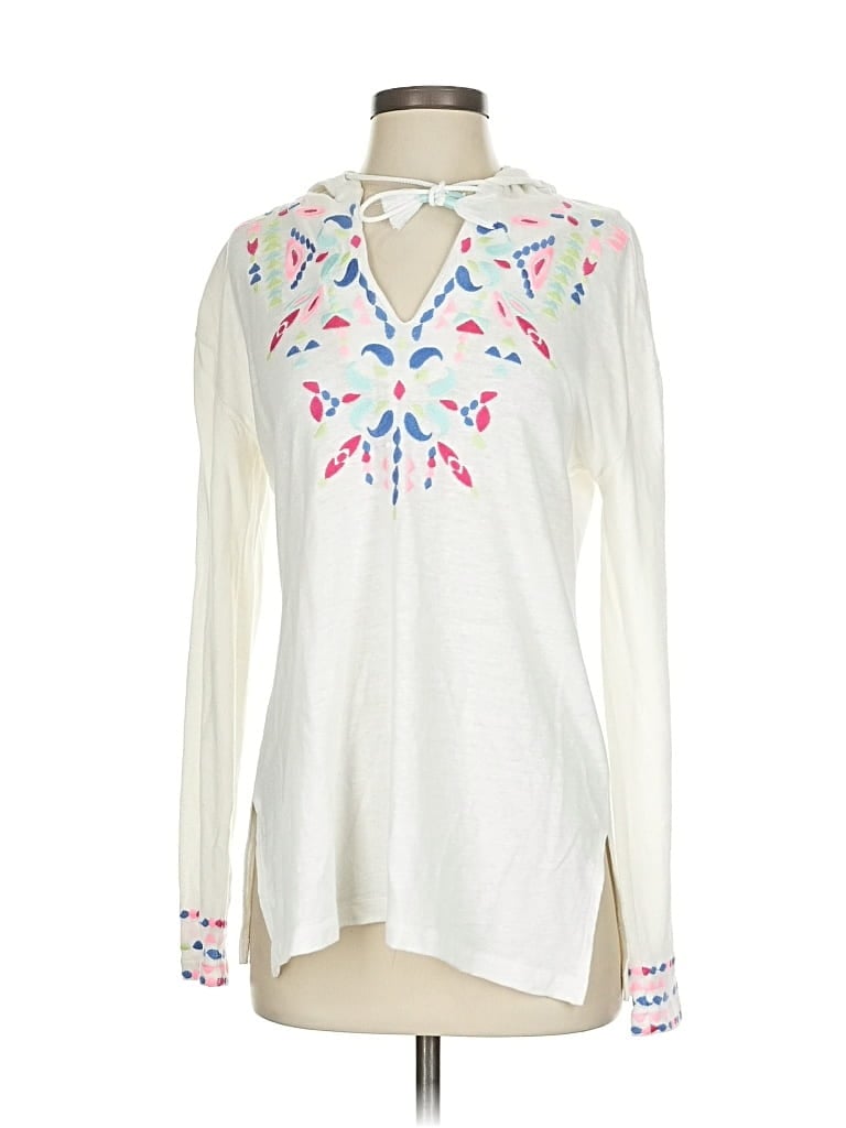 Pre-owned Vineyard Vines Pullover Sweater In White