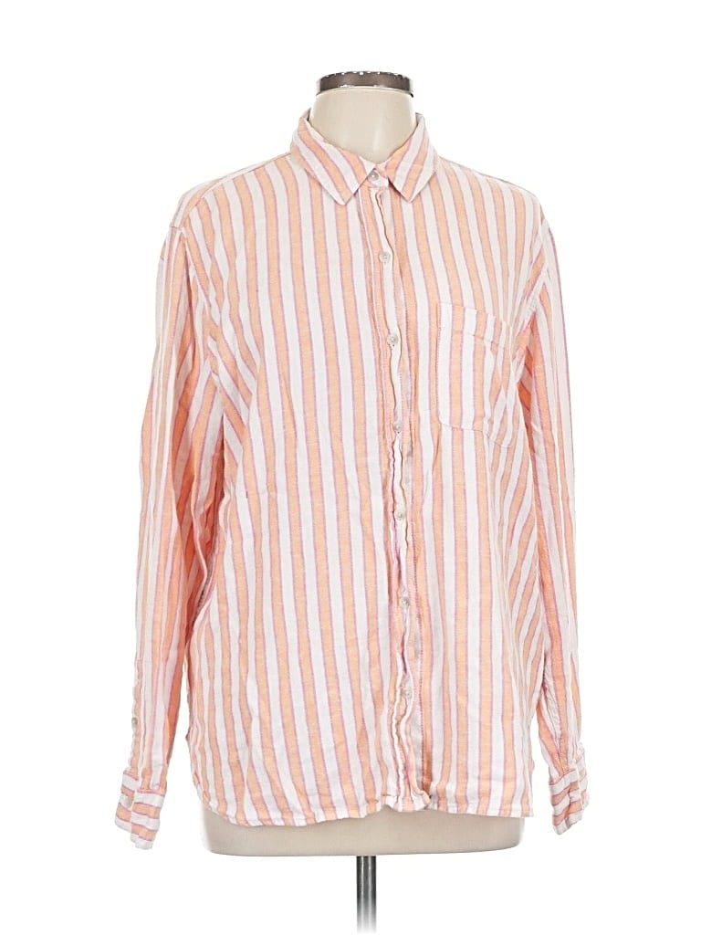 UNIVERSAL THREAD Pre-owned Long Sleeve Button Down Shirt In Orange