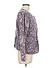 Koret Paisley Purple Long Sleeve Blouse Size M - photo 4