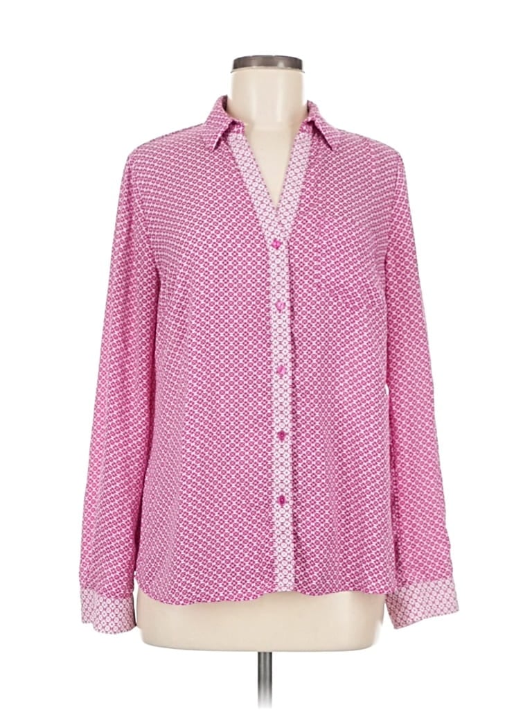 Pre-owned The Limited Long Sleeve Blouse In Pink
