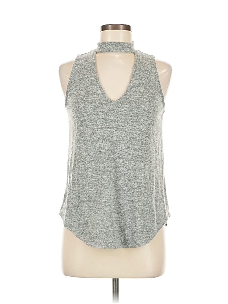 EXPRESS Pre-owned Tank Top Gray Halter Neckline Tops