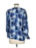 Aqua 100% Polyester Blue Long Sleeve Blouse Size M - photo 2