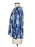 Aqua 100% Polyester Blue Long Sleeve Blouse Size M - photo 5