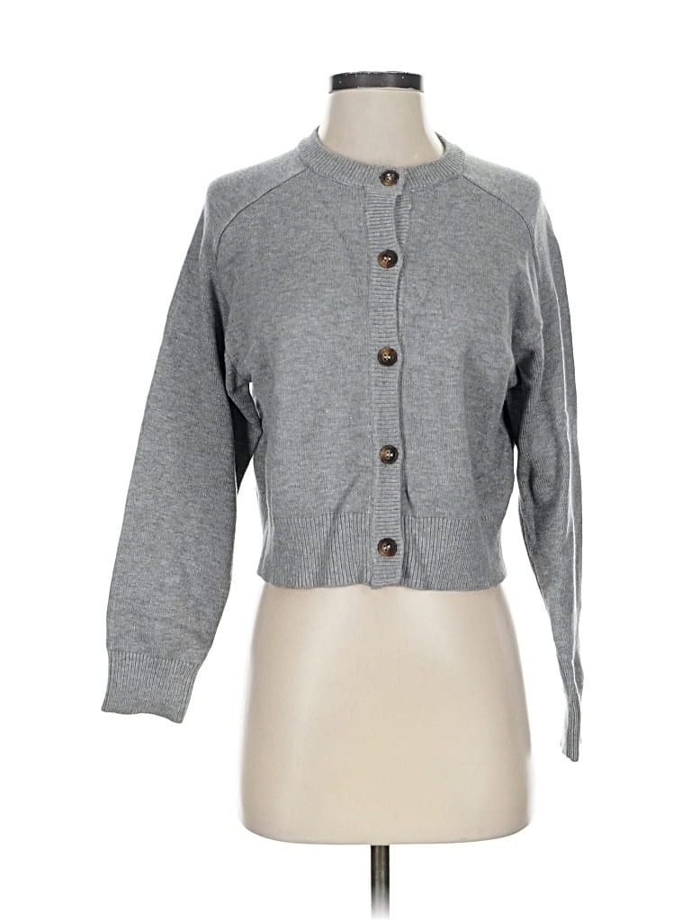 Pre-owned Mng Cardigan Sweater In Gray