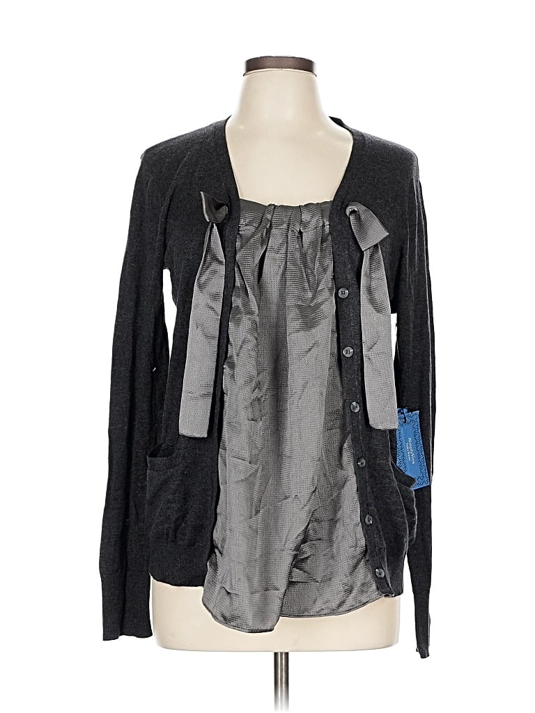 Pre-owned Simply Vera Vera Wang Long Sleeve Blouse In Black