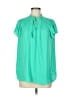 Maison d' Amelie 100% Polyester Green Short Sleeve Blouse Size M - photo 1
