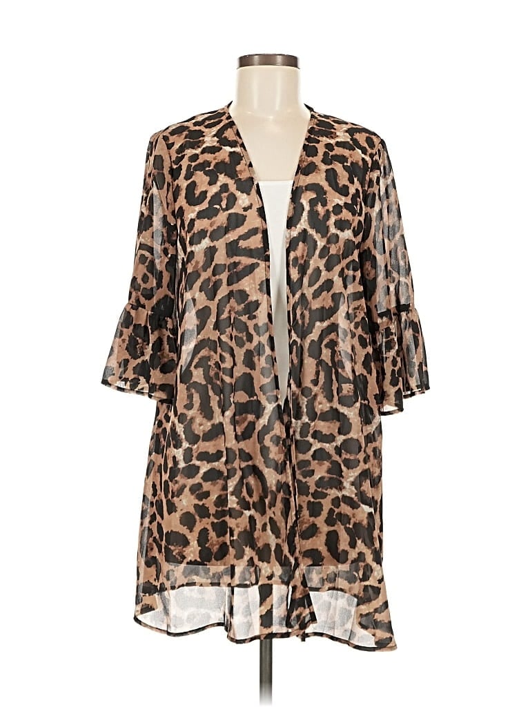 Pre-owned Shein Kimono In Brown