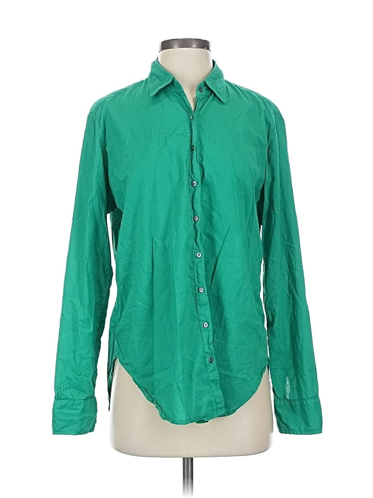 Pre-owned Xirena Long Sleeve Button Down Shirt In Green