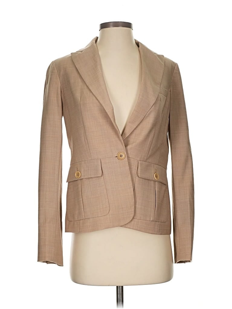 Pre-owned Talbots Wool Blazer Jacket In Brown