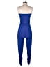 Lime Blue Solid Blue Jumpsuit Size S - photo 2