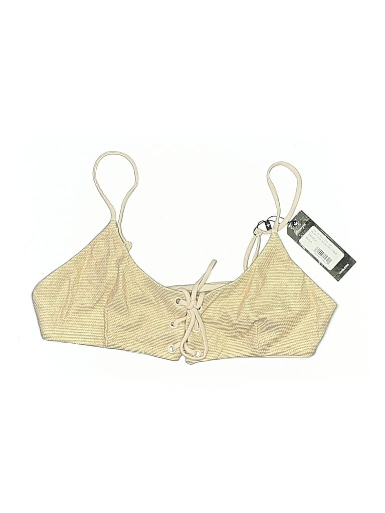 Pre-owned Tavik Swimsuit Top Gold Swimwear
