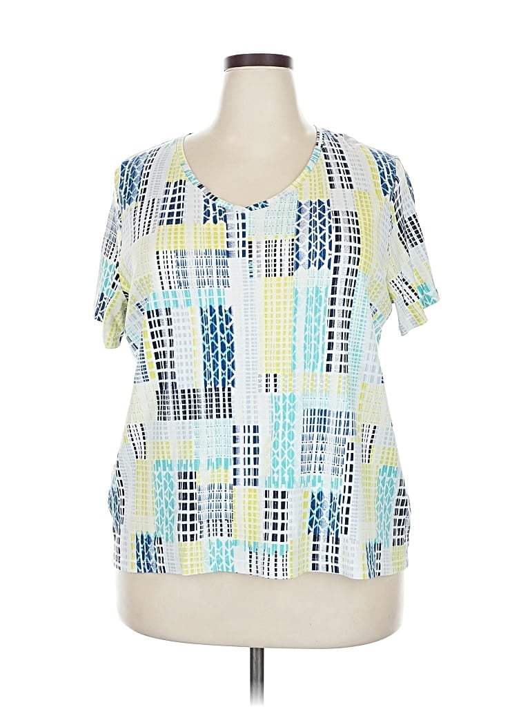 Pre-owned Croft & Barrow Short Sleeve T-shirt In Blue