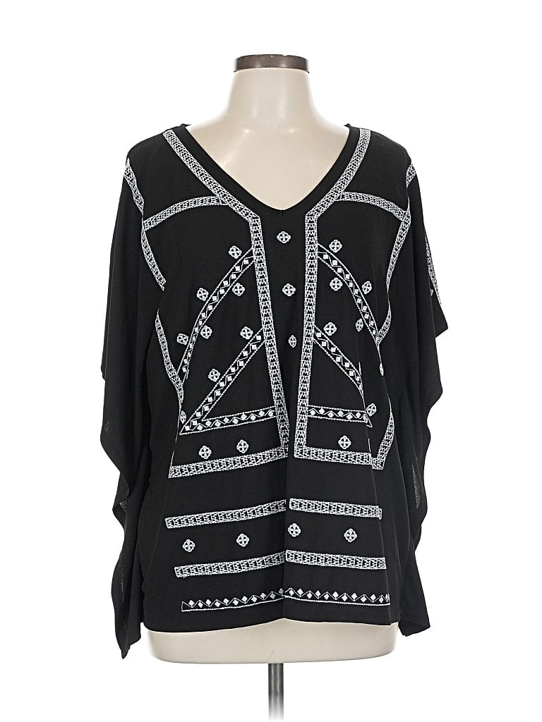 DANA BUCHMAN Pre-owned 3/4 Sleeve Blouse In Black