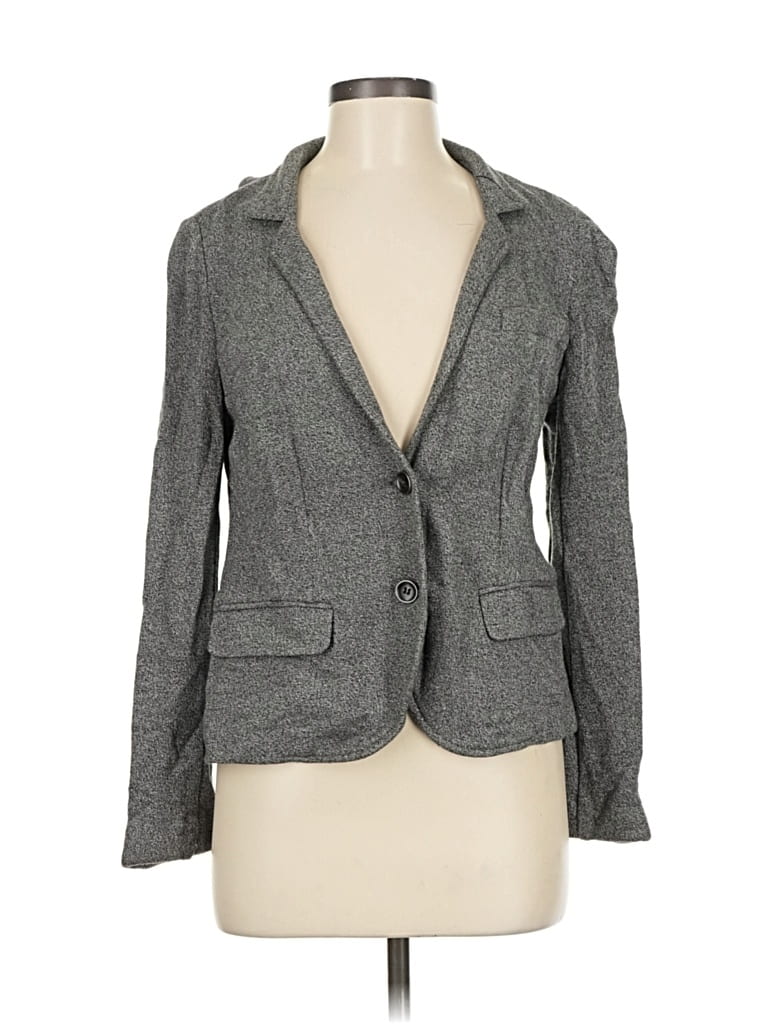 Pre-owned Ann Taylor Loft Blazer Jacket In Gray