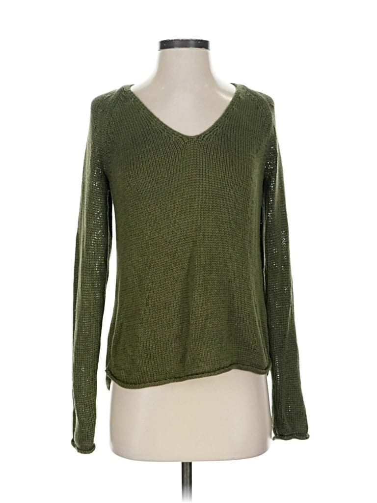 Pre-owned H&m Pullover Sweater In Green