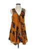Everly 100% Rayon Tropical Brown Casual Dress Size S - photo 1