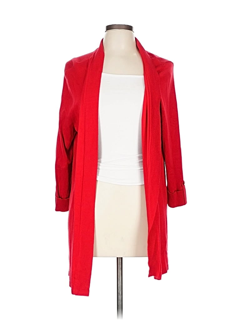 Pre-owned Laura Ashley Cardigan Sweater In Red