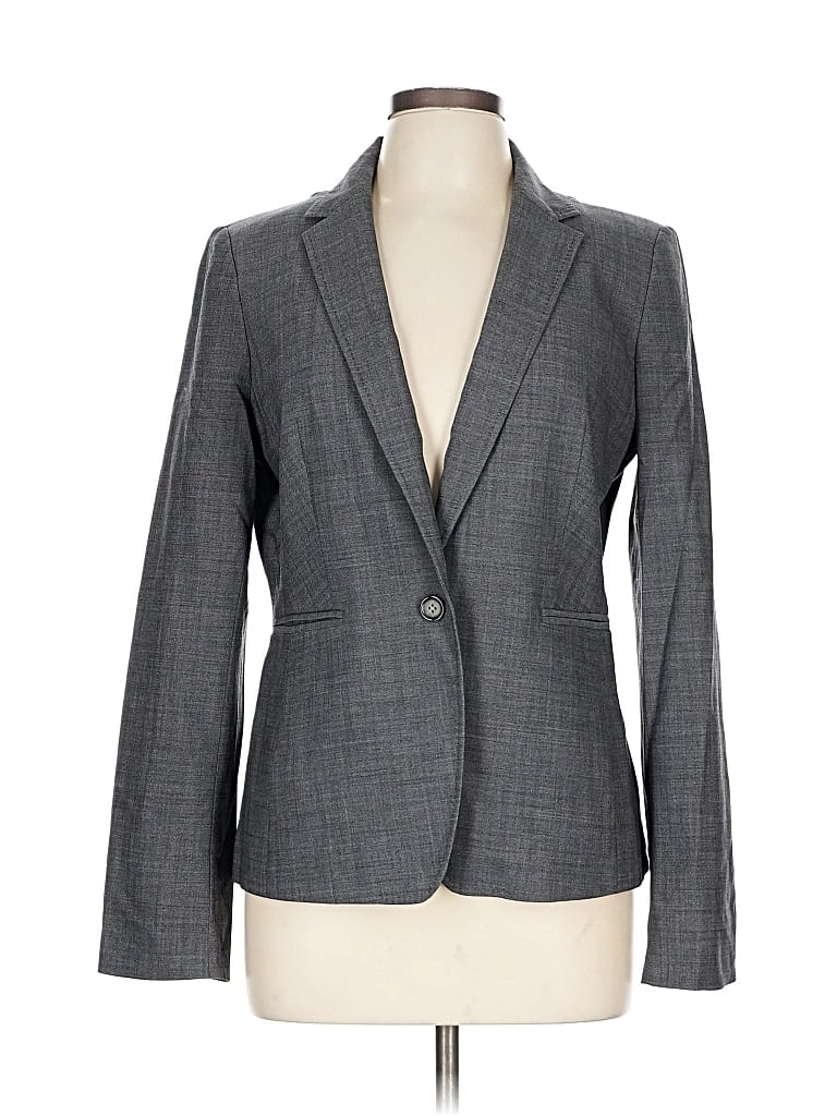 Pre-owned Banana Republic Wool Blazer Jacket In Gray