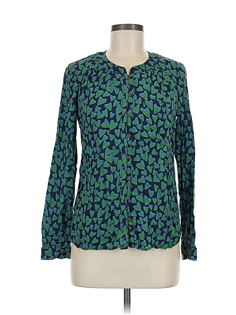 52 CONVERSATIONS BY ANTHROPOLOGIE Pre-owned Long Sleeve Blouse In Green