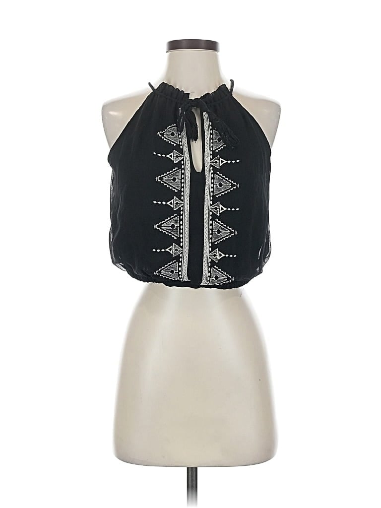 Pre-owned House Of Harlow 1960 Sleeveless Blouse In Black