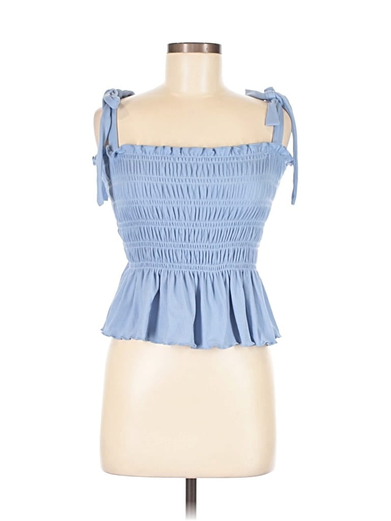 Pre-owned Altar'd State Sleeveless Blouse In Blue