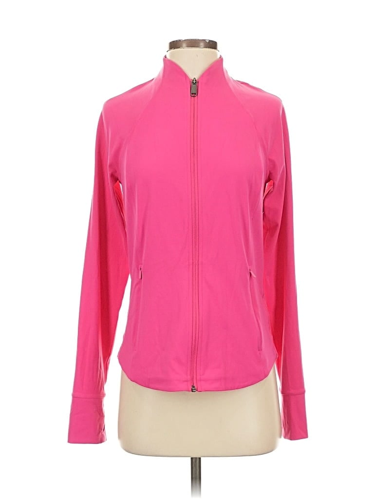 Pre-owned Athleta Track Jacket In Pink
