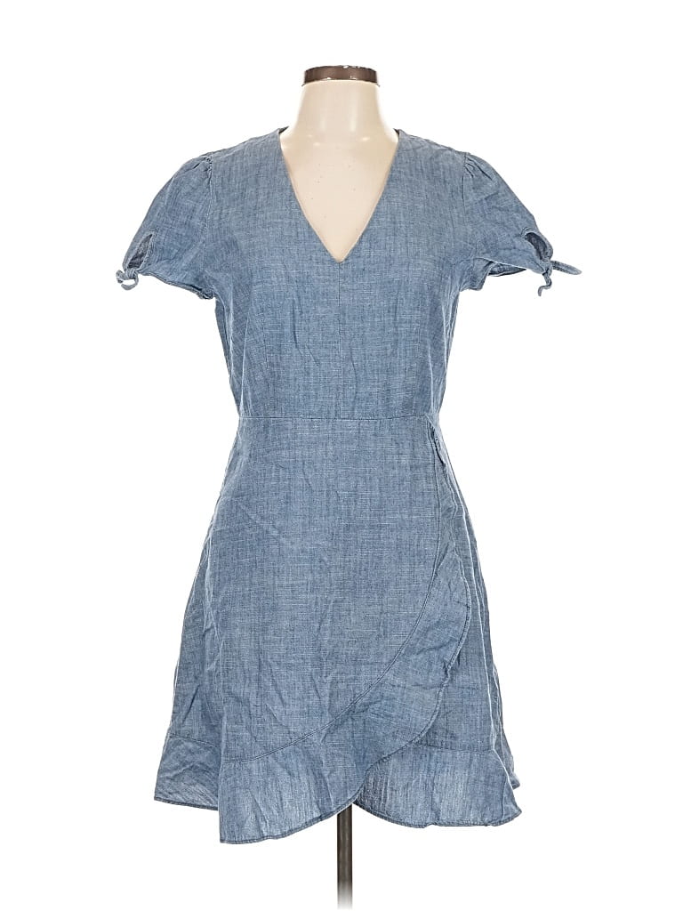 Pre-owned J.crew Factory Store Casual Dress In Blue