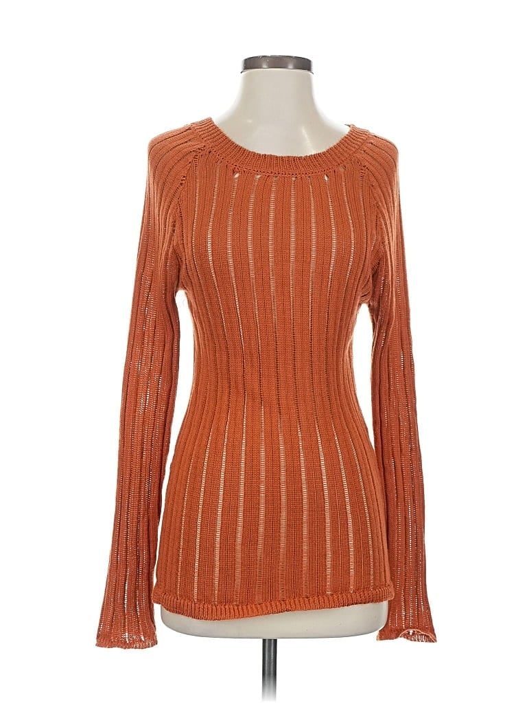 Pre-owned Unbranded Pullover Sweater In Orange