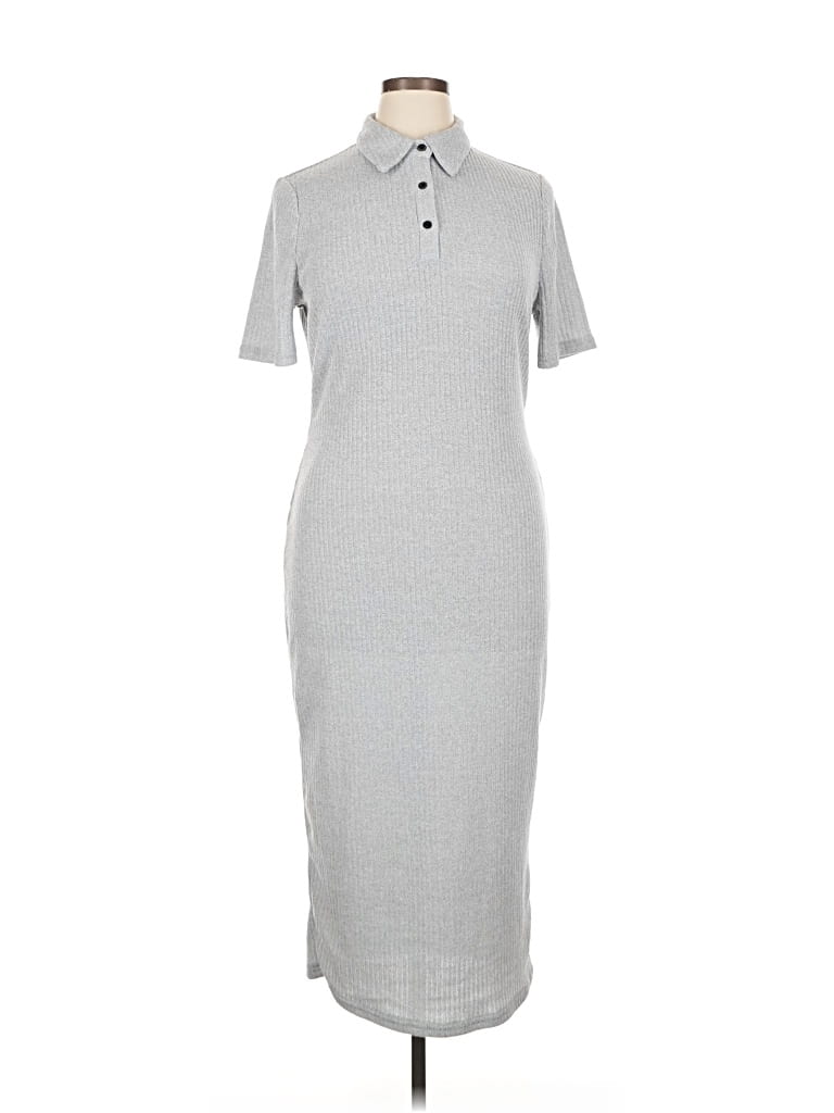 Pre-owned Shein Curve Casual Dress In Gray