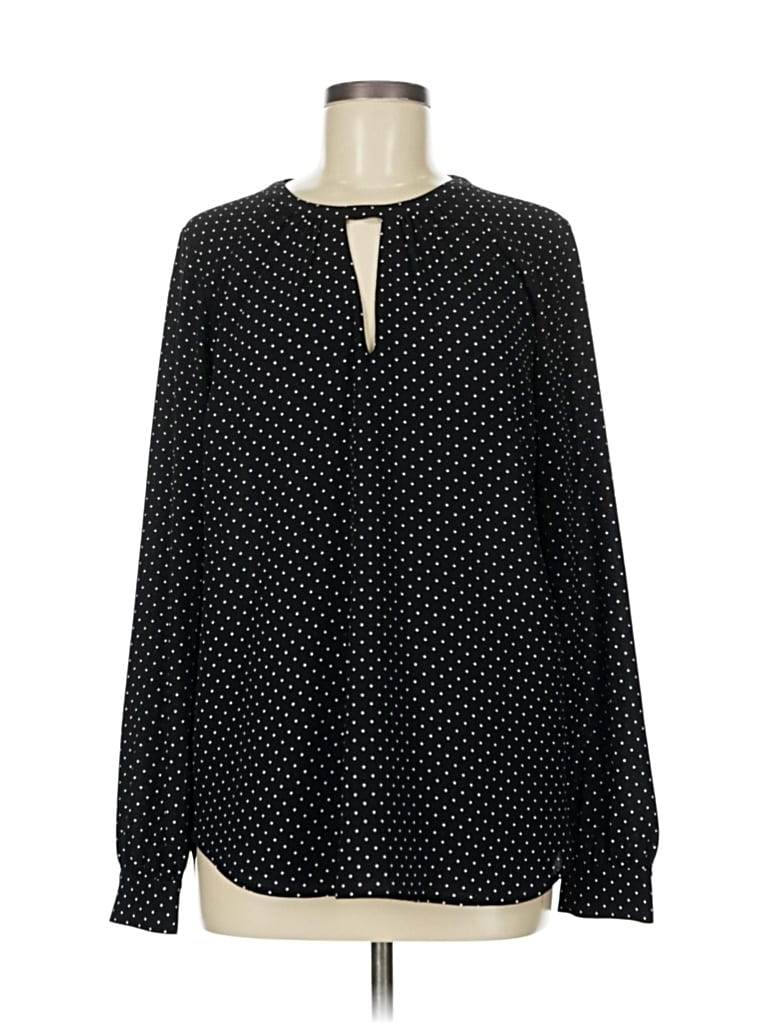 Michael Michael Kors Long Sleeve Blouse In Black