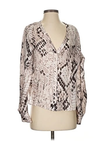 Chelsea Flower Long Sleeve Silk Top (view 1)