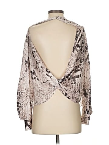 Chelsea Flower Long Sleeve Silk Top (view 2)