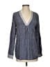 Joie 100% Silk Blue Long Sleeve Silk Top Size S - photo 1