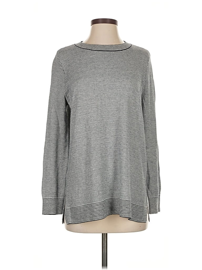 Pre-owned Ann Taylor Loft Long Sleeve T-shirt In White