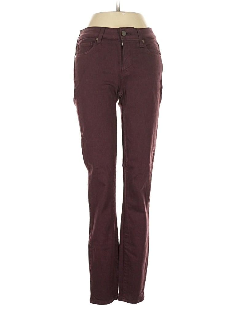 Pre-owned Paige Jeans In Burgundy