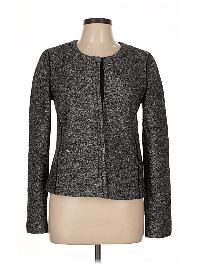 Pre-owned Ann Taylor Loft Cardigan Sweater In Gray