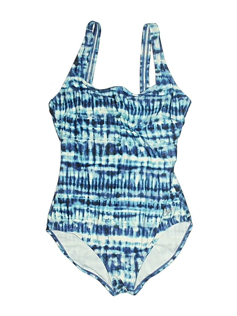 Pre-owned Speedo One Piece Swimsuit In Blue