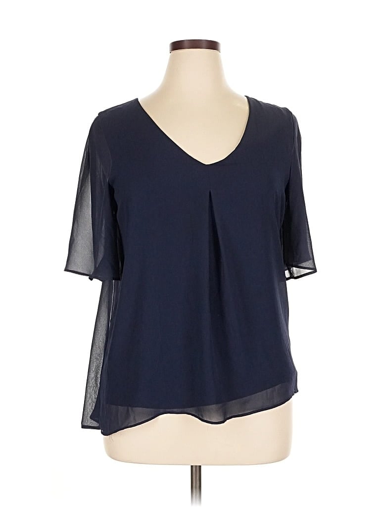 BANANA REPUBLIC Pre-owned Short Sleeve Blouse In Blue