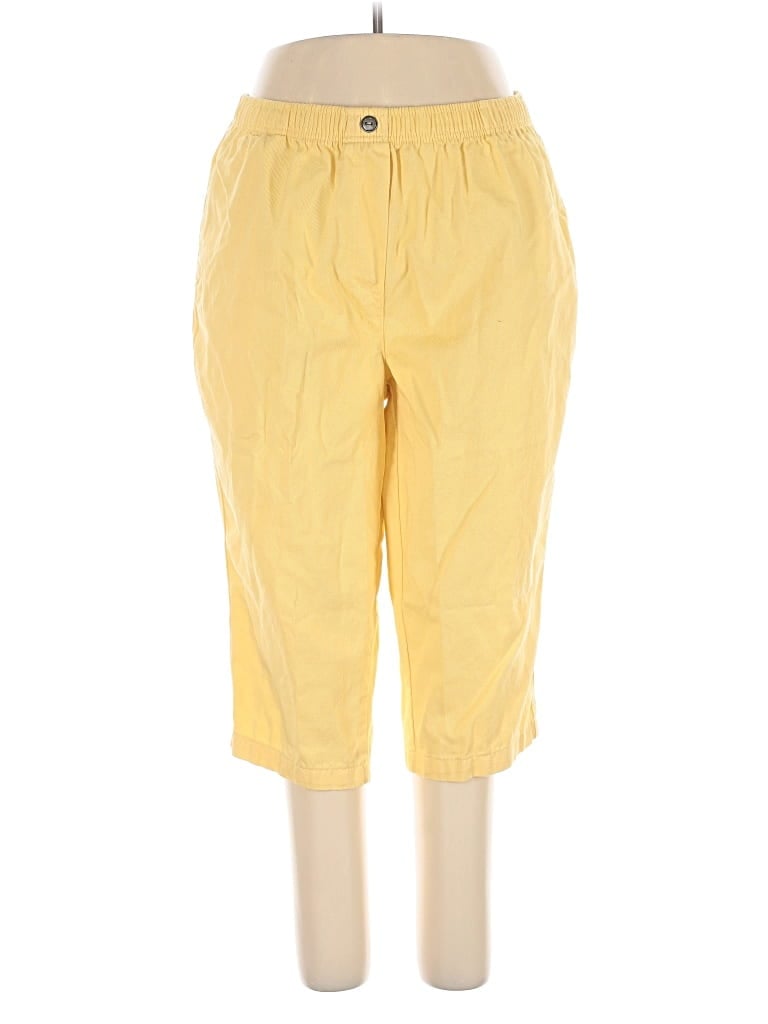 Pre-owned Woman Within Casual Pants In Yellow