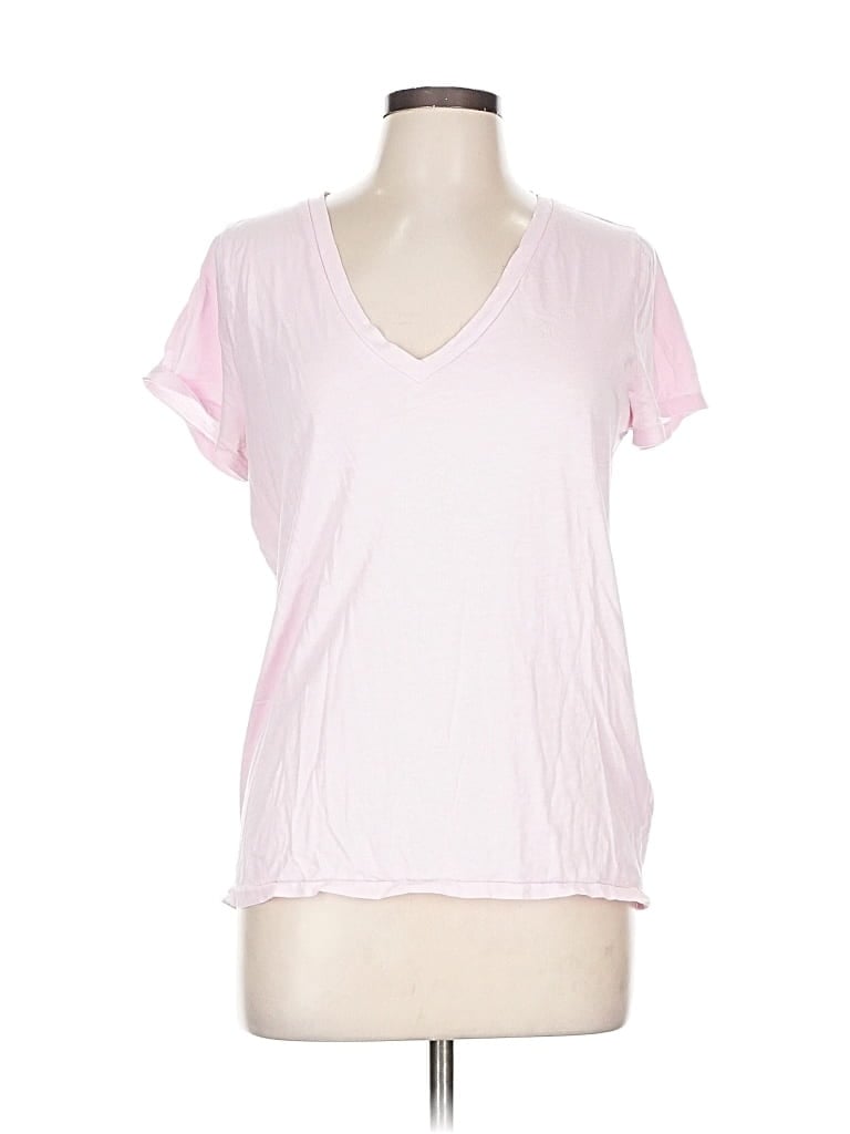 Pre-owned J.crew Factory Store Short Sleeve Top Pink V Neck Tops